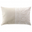Coussin dehoussable 40 x 60 cm polycoto isalina Blanc, image n° 1