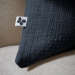Coussin Déhoussable 45 x 45 cm 100% coton Sixtine Bleu Marine, image n° 2