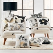 Coussin dehoussable 45 x 45 cm coton imprime or Jill, image n° 3