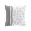 Coussin dehoussable 45 x 45 cm coton/polyester imp.+dentelle Flavie, image n° 1