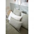 Coussin d&eacute;houssable 45 x 45 cm - Double gaze de coton tiss&eacute;e teinte - VICKIE - Romarin, image n° 3