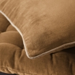 Coussin déhoussable 45 x 45 cm velours de coton césar camel Marron, image n° 2