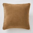 Coussin déhoussable 45 x 45 cm velours de coton césar camel Marron, image n° 1