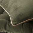 Coussin déhoussable 45 x 45 cm velours de coton césar thym Kaki, image n° 2
