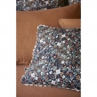 Coussin déhoussable avec croquet 40 x 40 cm gaze de coton imprimée capucine minuit Bleu foncé, image n° 2