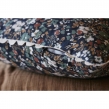 Coussin déhoussable avec croquet 40 x 40 cm gaze de coton imprimée capucine minuit Bleu foncé, image n° 4