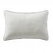 coussin déhoussable avec passepoil 40 x 60 cm gaze de coton tissée teinte vickie eucalyptus, image n° 1