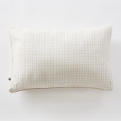 coussin déhoussable avec passepoil 40 x 60 cm gaze de coton tissée teinte vickie pampa, image n° 2