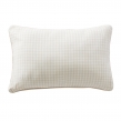coussin déhoussable avec passepoil 40 x 60 cm gaze de coton tissée teinte vickie pampa, image n° 1
