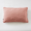 Coussin déhoussable avec passepoil 40 x 60 cm Gaze de coton unie GAÏA Rose pêche, image n° 2