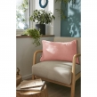 Coussin déhoussable avec passepoil 40 x 60 cm Gaze de coton unie GAÏA Rose pêche, image n° 4
