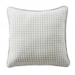 coussin déhoussable avec passepoil 45 x 45 cm gaze de coton tissée teinte vickie eucalyptus, image n° 1