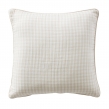 coussin déhoussable avec passepoil 45 x 45 cm gaze de coton tissée teinte vickie pampa, image n° 1