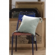 coussin déhoussable avec pompons 40 x 40 cm gaze de coton unie gaïa eucalyptus, image n° 2