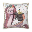 Coussin déhoussable avec pompons 40 x 40 cm pegase Multicolore, image n° 1