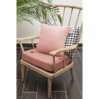 Coussin déhoussable avec pompons gaze de coton 40 x 40 cm gaïa rose pêche Rose, image n° 1