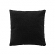 Coussin dehoussable compresse 45 x 45 cm bouclette unie wooly Noir, image n° 1