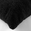 Coussin dehoussable compresse 45 x 45 cm bouclette unie wooly Noir, image n° 2