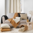 Coussin dehoussable compresse 45 x 45 cm bouclette unie wooly Noir, image n° 3