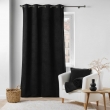 Coussin dehoussable compresse 45 x 45 cm bouclette unie wooly Noir, image n° 4