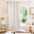 Coussin dehoussable compresse 45 x 45 cm polycoton uni+jute+corde lacia Sans, image n° 3
