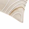 Coussin dehoussable compresse 45 x 45 cm polycoton uni+jute+corde lacia Sans, image n° 2