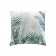 Coussin dehoussable compresse 45 x 45 cm polyester/lin imprime native des. place Sans, image n° 1