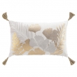 Coussin dehoussable + pompon 30 x 50 cm coton/polyester Melisse, image n° 1