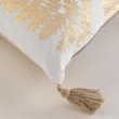 Coussin dehoussable + pompon 30 x 50 cm coton/polyester Melisse, image n° 2