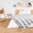 Couvre lit 2 personnes 220 x 240 cm coton/polyester jacquard abby Gris, image n° 3