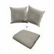 Couvre lit 2p mat.+2 hc 60x60 220 x 240 cm microfibre unie romane Gris, image n° 4