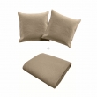 Couvre lit 2p mat.+2 hc 60x60 220 x 240 cm microfibre unie romane Lin, image n° 4