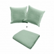 Couvre lit 2p mat.+2 hc 60x60 220 x 240 cm microfibre unie romane Sauge, image n° 4