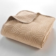 Couvre-lit Velours Uni Solange - 220 x 240 cm - Beige + 2 housses de coussins 60x60 cm, image n° 2