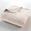 Couvre-lit Velours Uni Solange - 220 x 240 cm - Naturel + 2 housses de coussins 60x60 cm, image n° 2