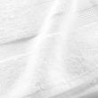 Drap de bain 90 x 150 cm éponge coton piegné Elegance Blanc, image n° 3