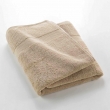 Drap de bain 90 x 150 cm éponge coton piegné Elegance Noisette, image n° 1