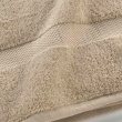 Drap de bain 90 x 150 cm éponge coton piegné Elegance Noisette, image n° 2