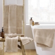 Drap de bain 90 x 150 cm éponge coton piegné Elegance Noisette, image n° 4