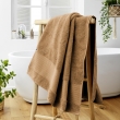 Drap de bain 90 x 150 cm éponge unie garance camel Marron, image n° 1