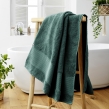 Drap de bain 90 x 150 cm éponge unie garance emeraude Vert foncé, image n° 1