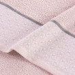 Drap de bain 90 x 150 cm éponge unie jacquard Belina Rose, image n° 2
