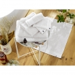 Drap de bain éponge 100% coton bio 600 grammes 90 x 150 cm Garance Blanc, image n° 5