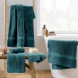 Drap de douche 70 x 130 cm eponge unie elegance Bleu, image n° 4