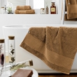 Drap de douche 70 x 130 cm éponge unie garance camel Marron, image n° 1
