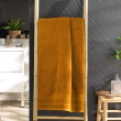 Drap de douche 70 x 130 cm &eacute;ponge unie tendresse Curry, image n° 1