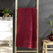 Drap de douche 70 x 130 cm eponge unie tendresse Rubis, image n° 1