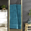 Drap de Douche 70x130 cm - Éponge Unie Tendresse Bleu paon 600g/m², image n° 3