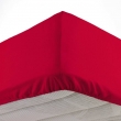 Drap housse 1 personne 90 x 190 cm microfibre unie oscar Rouge, image n° 1