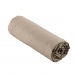 Drap housse 1 personne 90 x 190 cm percale uni 78 fils percaline Sable, image n° 1